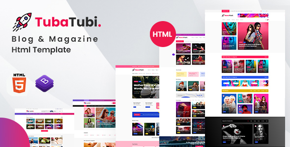 TubaTubi - Modern Blog Magazine Html Template