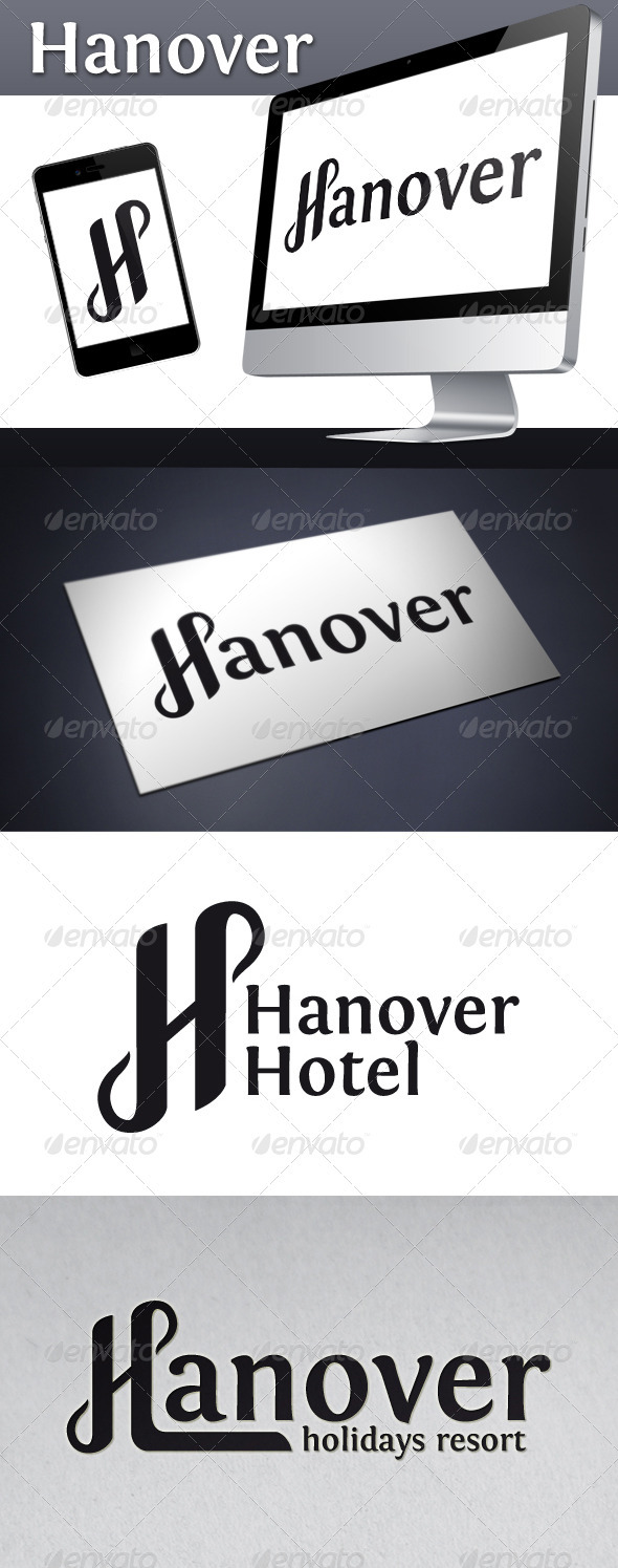 H Letter Hanover Logo Template - Letters Logo Templates