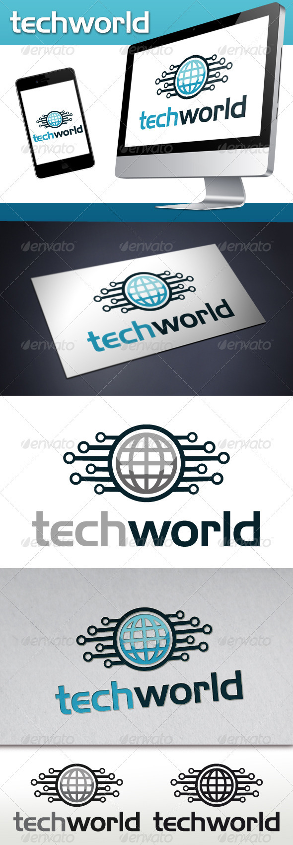 Tech World Logo Template - Symbols Logo Templates