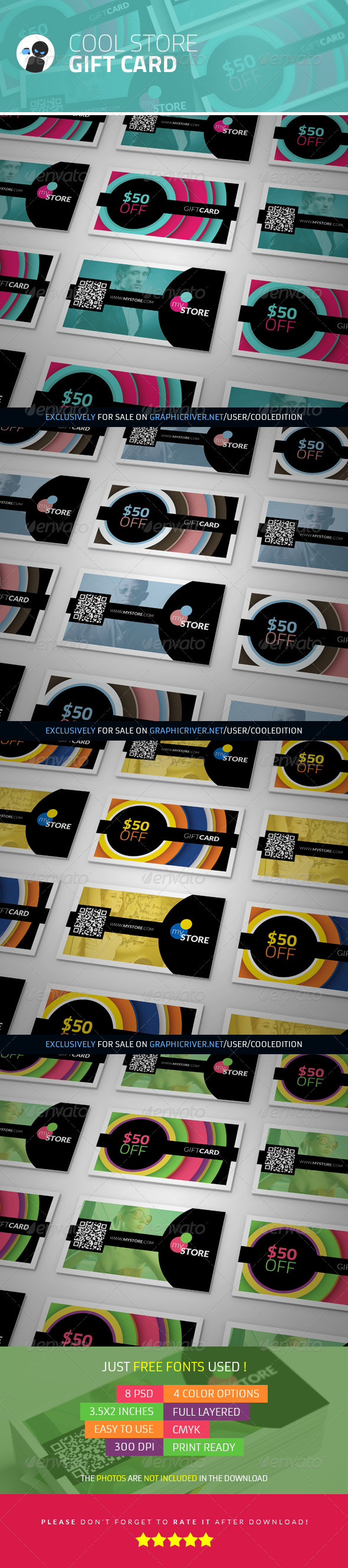 Cool Store - Gift Card - Industry Specific Business Cards