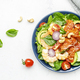 Ketogenic diet salad with salmon, shrimp, avocado, spinach, cucumber, tomato - PhotoDune Item for Sale