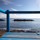 Wooden pier with blue sea and sky background - PhotoDune Item for Sale