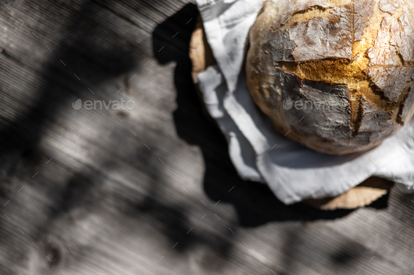 Traditional leavened sourdough bread - Stock Photo - Images