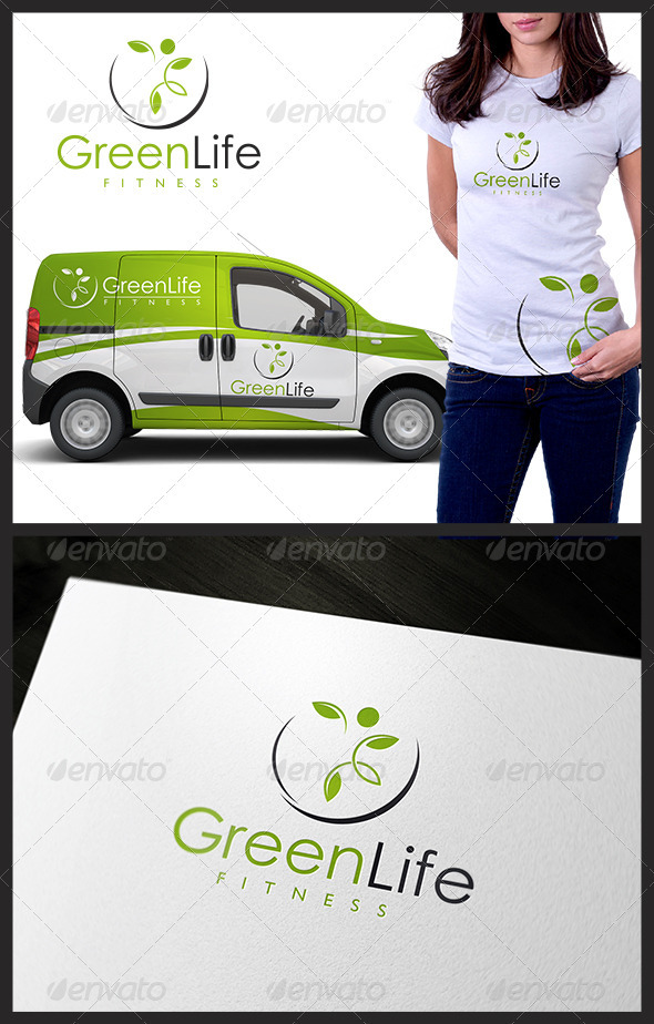 Green Life Fitness - Nature Logo Templates