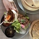 Bao or Chinese bun served with steak and sauces - PhotoDune Item for Sale
