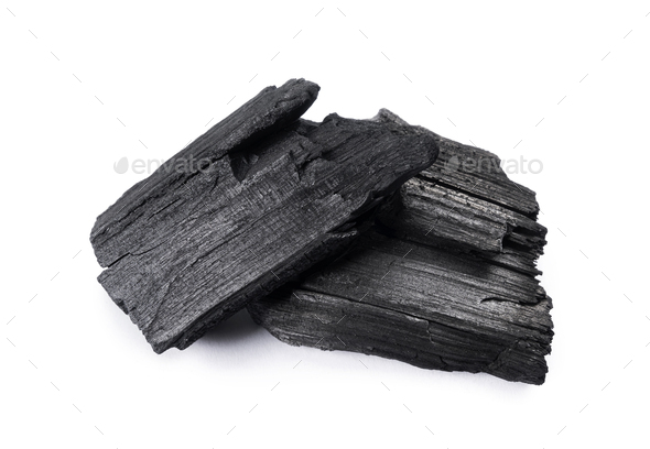 Stack of charcoal - Stock Photo - Images