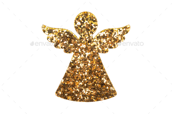 Golden christmas angel - Stock Photo - Images
