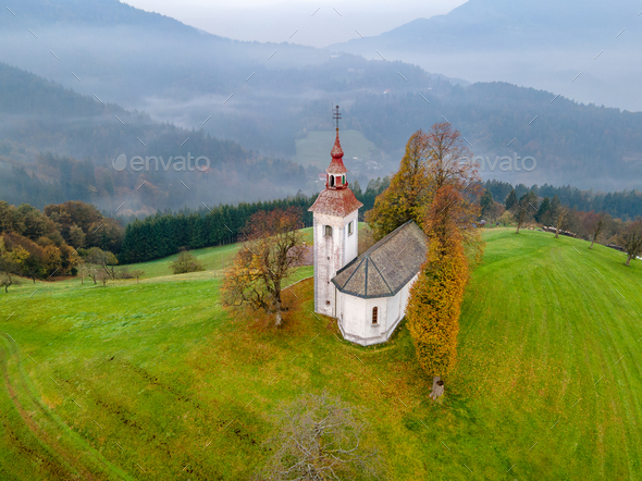 St Thomas church, Slovenia - Stock Photo - Images