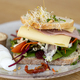 Sandwich with ham, cheese and herbs on the plate - PhotoDune Item for Sale