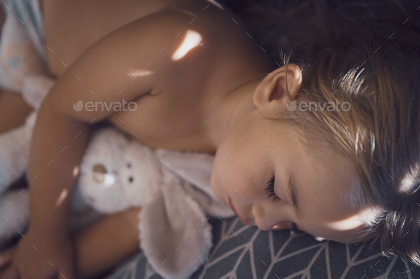 Portrait of a nice boy asleep - Stock Photo - Images