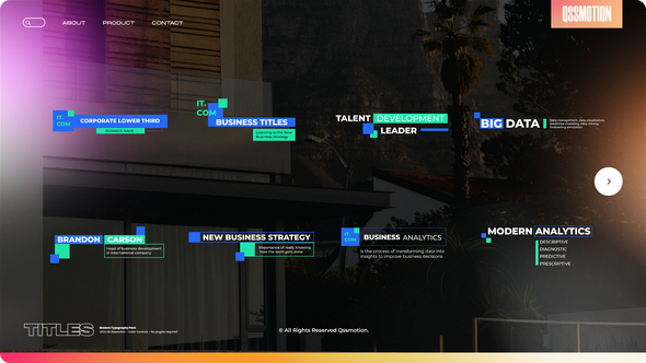 Bright Corporate Lower Thirds Elements template preview