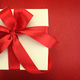 Close up of gift box on red background - PhotoDune Item for Sale