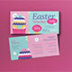 Pink Flat Design Easter Sale Voucher