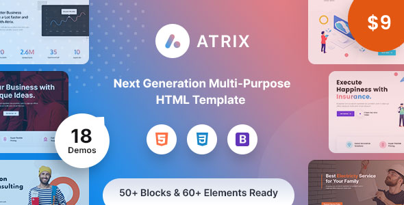 Atrix - Creative Multipurpose HTML Template