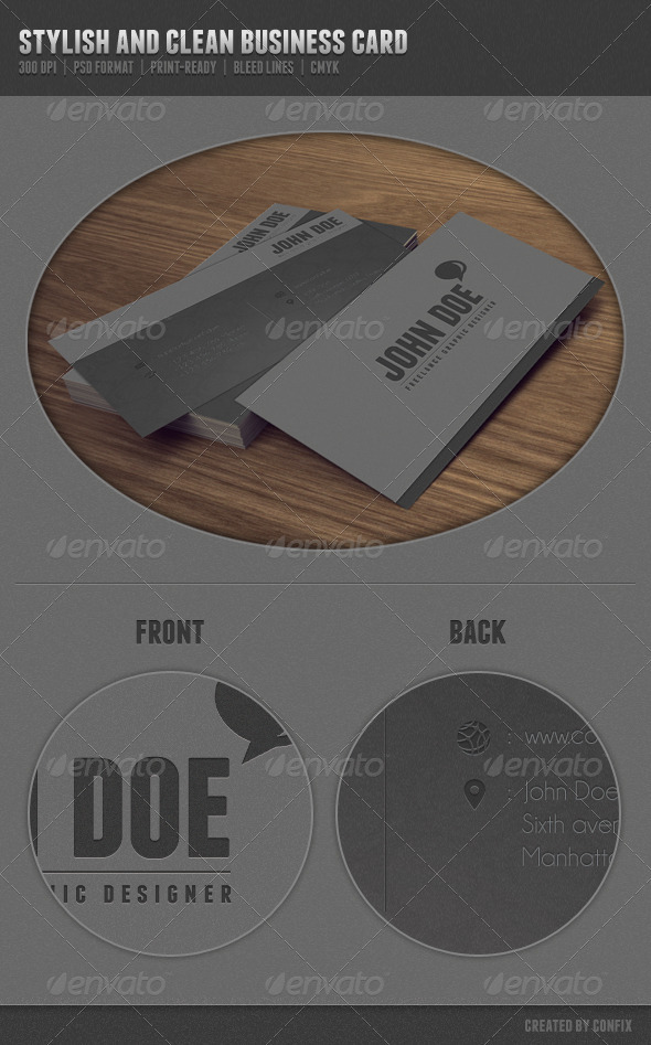 Stylish and Clean Business Card - Corporate Business Cards