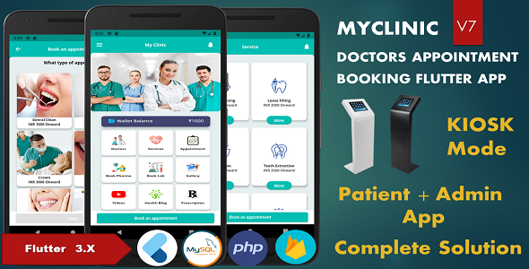 [DOWNLOAD]Hospital & Clinic Management | Doctor & Patient Appointment Booking | Pharmacy + Lab | Flutter | V7