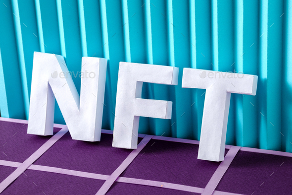 NFT 3D letter designation token technology blockchain cryptocurrency and business online and virtual - Stock Photo - Images
