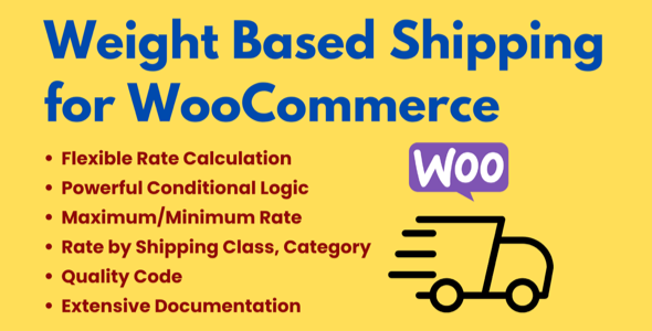 Weight Based Shipping for WooCommerce
