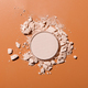 Crushed face powder on brown background - PhotoDune Item for Sale