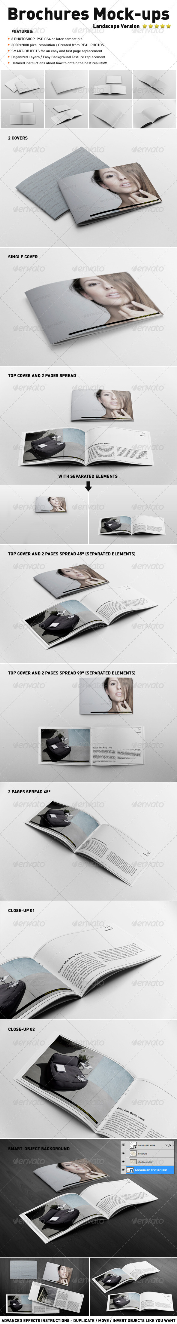 Photorealistic Landscape Brochure Mock-ups - Brochures Print
