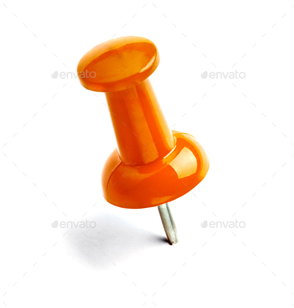 push pin thumbtack paper clip office business Stock Photo