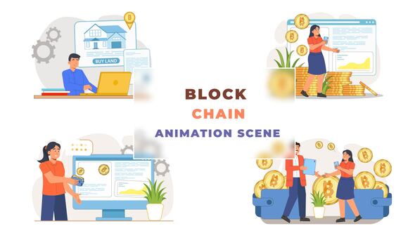 Blockchain Animation Scene