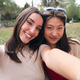 selfie photo of two happy young women at park - PhotoDune Item for Sale