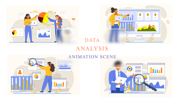 Data Analysis Concept  Animated Scene
