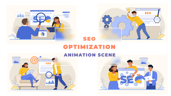 SEO Optimization Animation Scene
