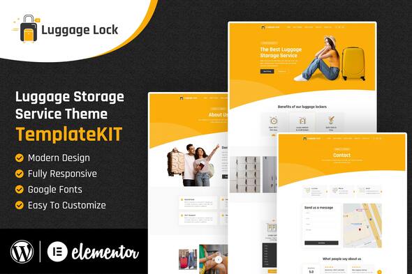 Luggage Lock - Elementor Template Kit