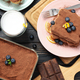 Concept of sweet food, Tiramisu cake, top view - PhotoDune Item for Sale