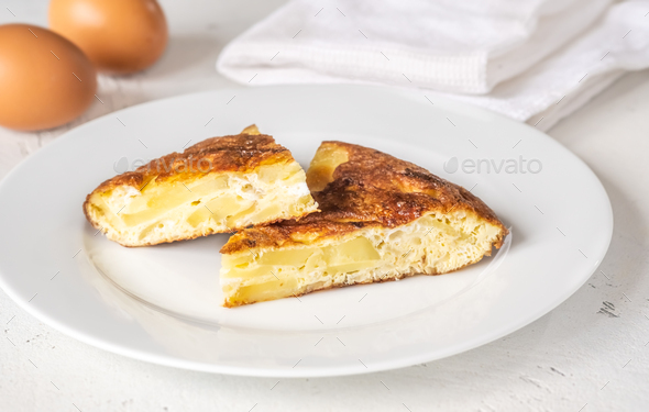 Spanish tortilla omelette - Stock Photo - Images