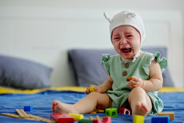 Little Girl Crying - Stock Photo - Images
