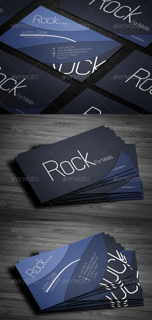 Rock For Media Business Card - Creative Business Cards