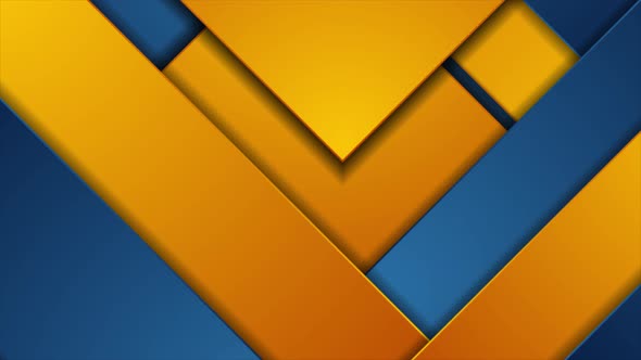 Blue Orange Geometric Material Shapes