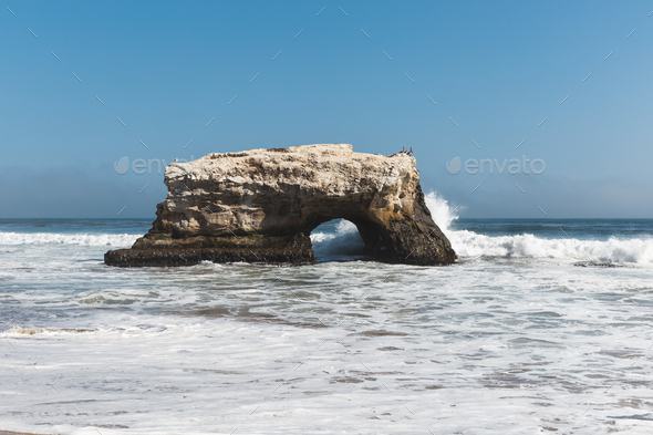 Stunning view of a Natural Bridges State Beach in Santa Cruz