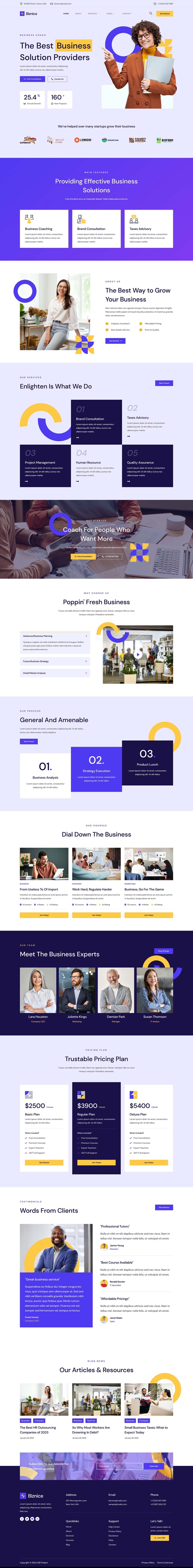 Biznice - Business Coach Elementor Template Kit