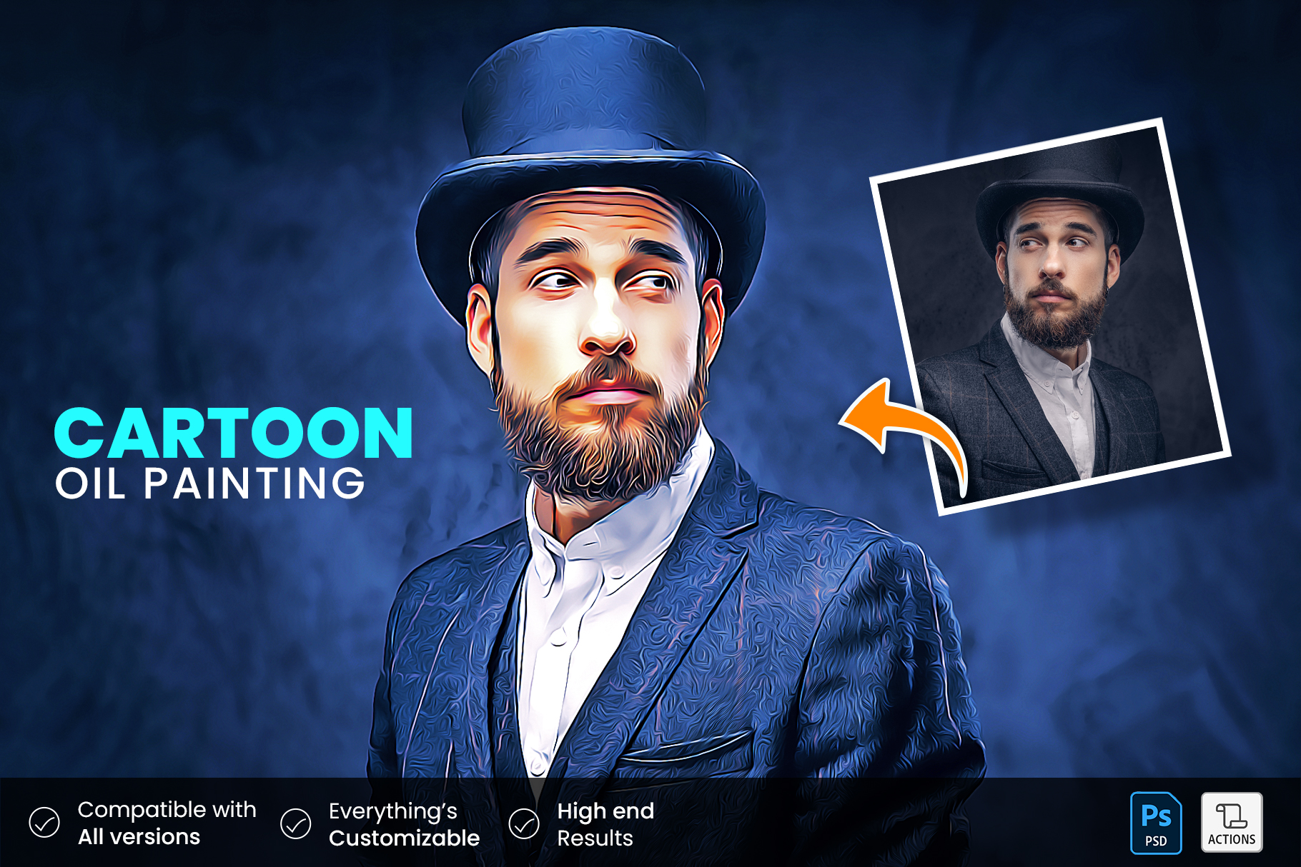 Cartoon Oil Painting, Addons GraphicRiver