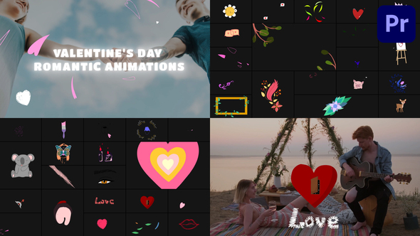 Valentine's Day Romantic Animations for Premiere Pro