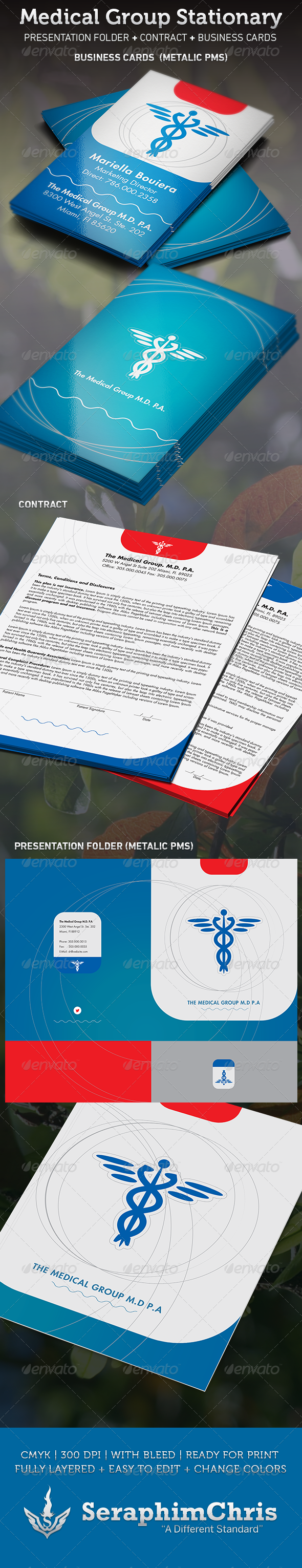 Medical Group Stationary Template - Stationery Print Templates