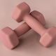 Fitness and healthy sport concept. Pink dumbbell on a pastel pink background. - PhotoDune Item for Sale