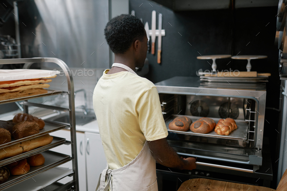 Baker Making Braided Bread - Stock Photo - Images