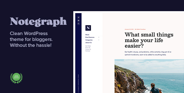 Notegraph Nulled + Full Demos –  Distinctive, Typography  Based Blog Theme
