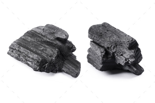 Pieces of charcoal - Stock Photo - Images