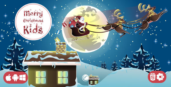 Merry Christmas Kids | HTML5 | Construct 3 Game