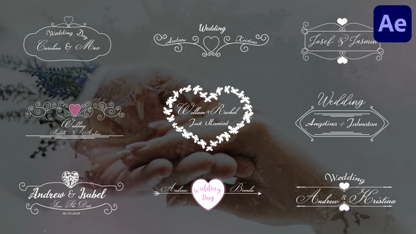Unique Wedding Titles for After Effects
