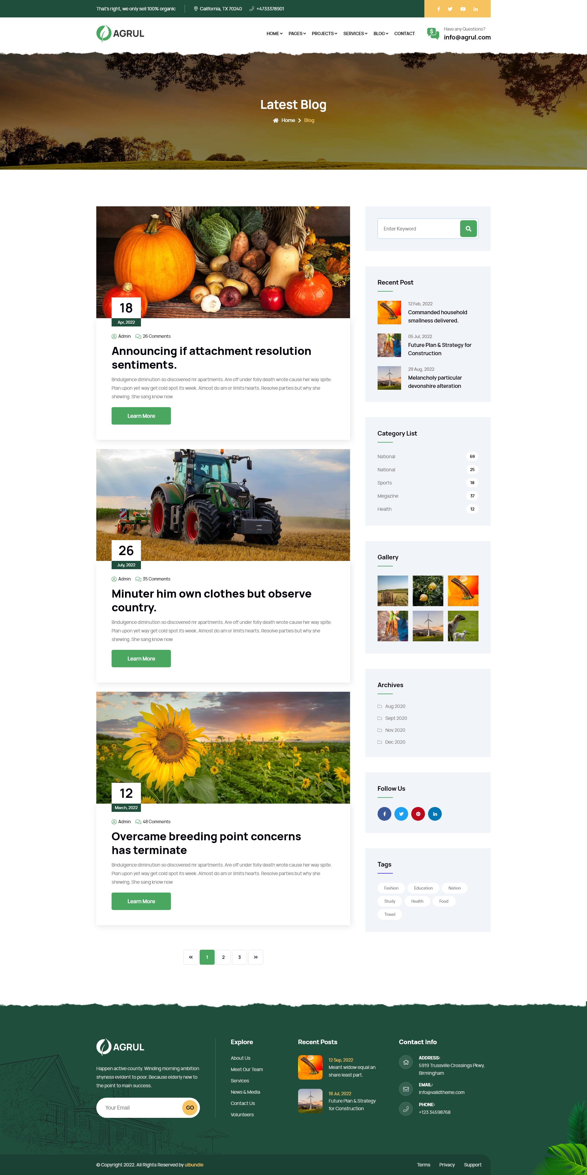 Agrul – Organic Farm Agriculture XD Template by uibundle | ThemeForest