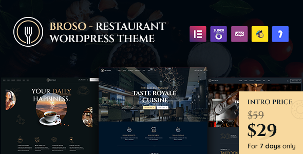 Broso - Restaurants & Cafes WordPress Theme