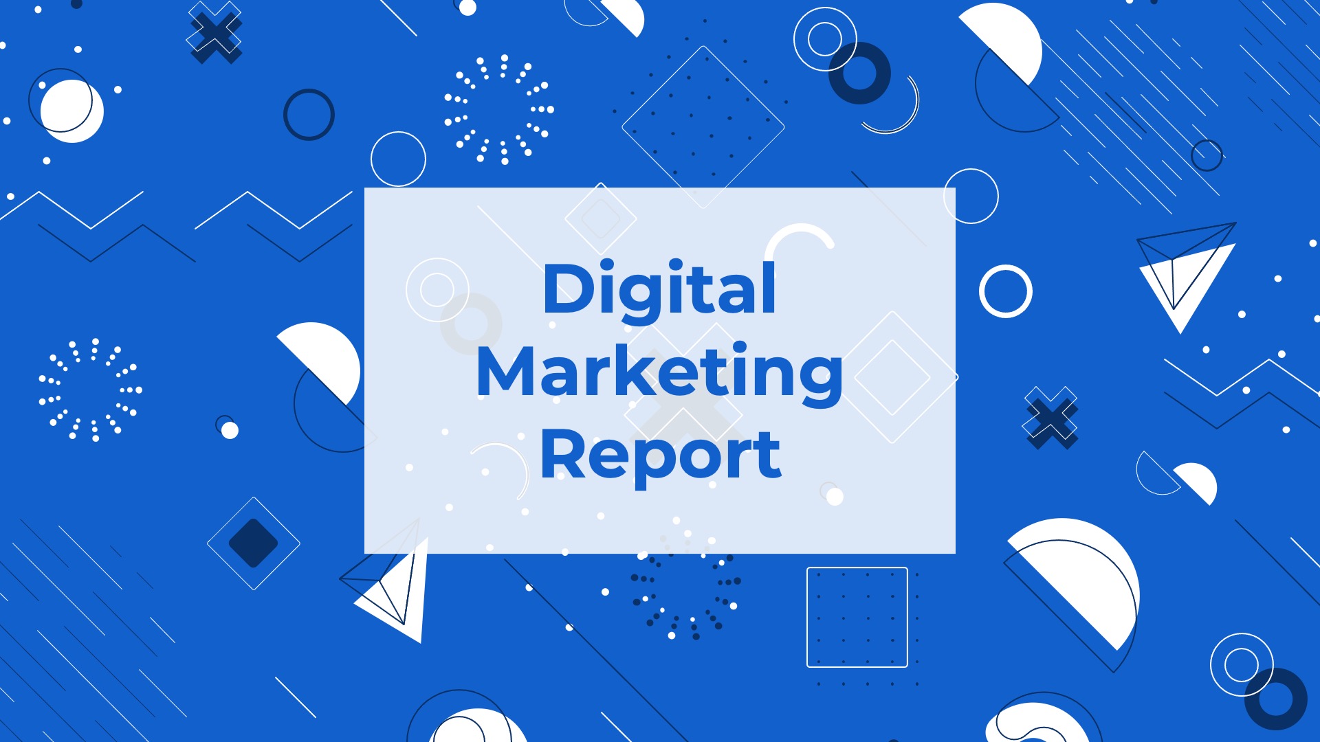 Digital Marketing and Social Media Report PowerPoint Template ...