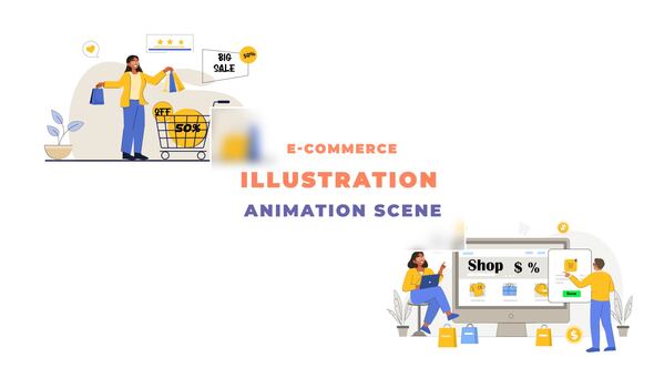 E-Commerce Animation Scene